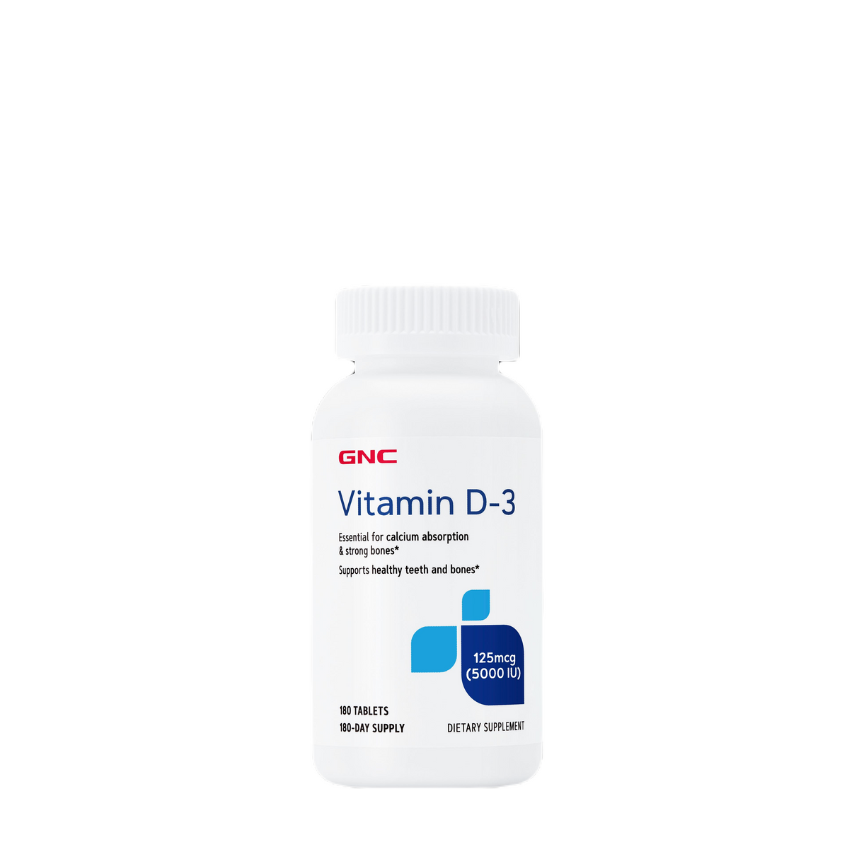 GNC VITAMIN D-3 5000 IU - Supports Healthy Bones and Teeth - welzo