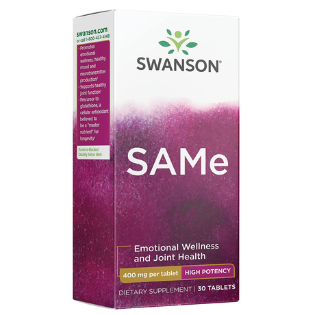 Swanson Same High-Potency, 400 mg, 30 Tablets - Swanson