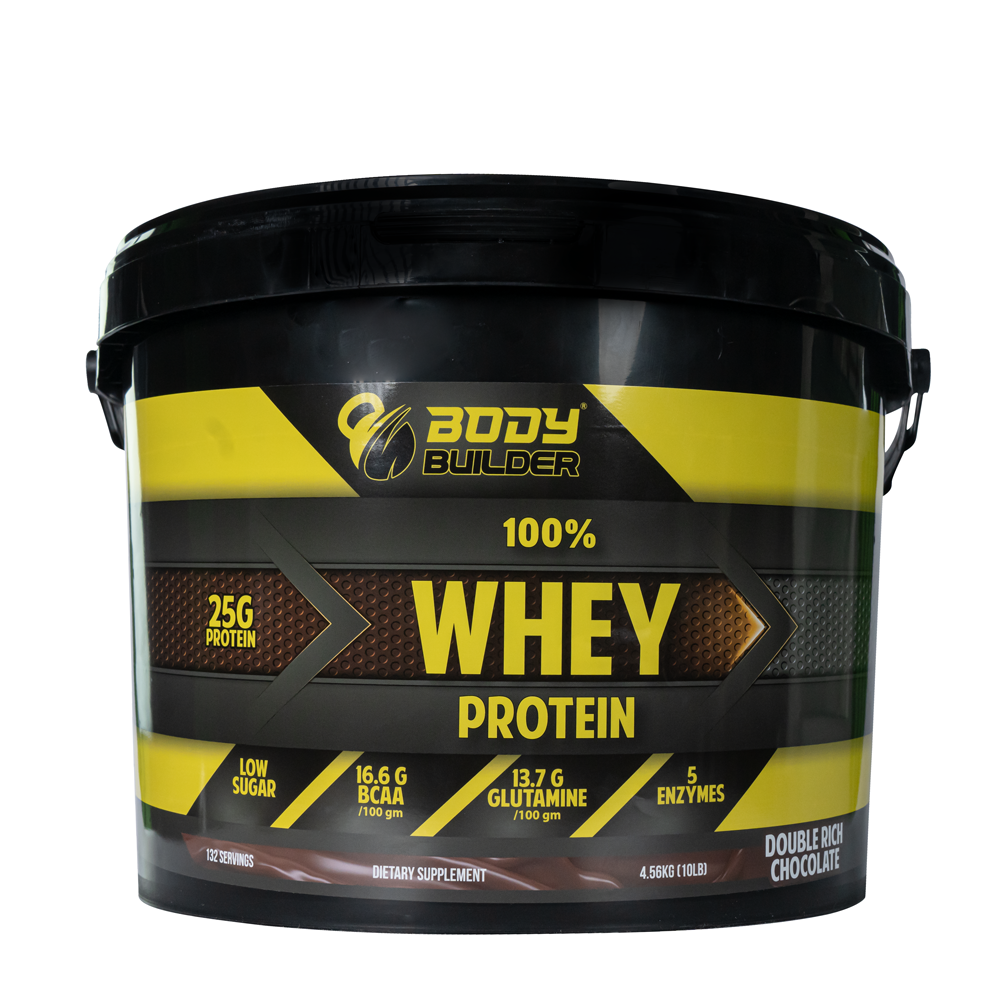 Body Builder Whey Protein, Double Rich Chocolate, 10 LB - Body Builder