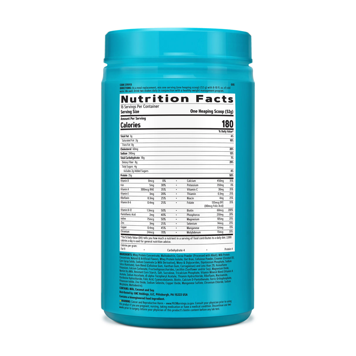 GNC Total Lean Lean Shake + Slimvance Caffeine Free - Rich Chocolate - welzo