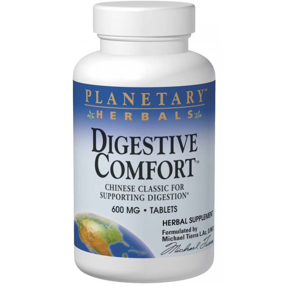 Digestive Comfort, 600 mg, 60 Tablets - Planetary Herbals - Planetary Herbals