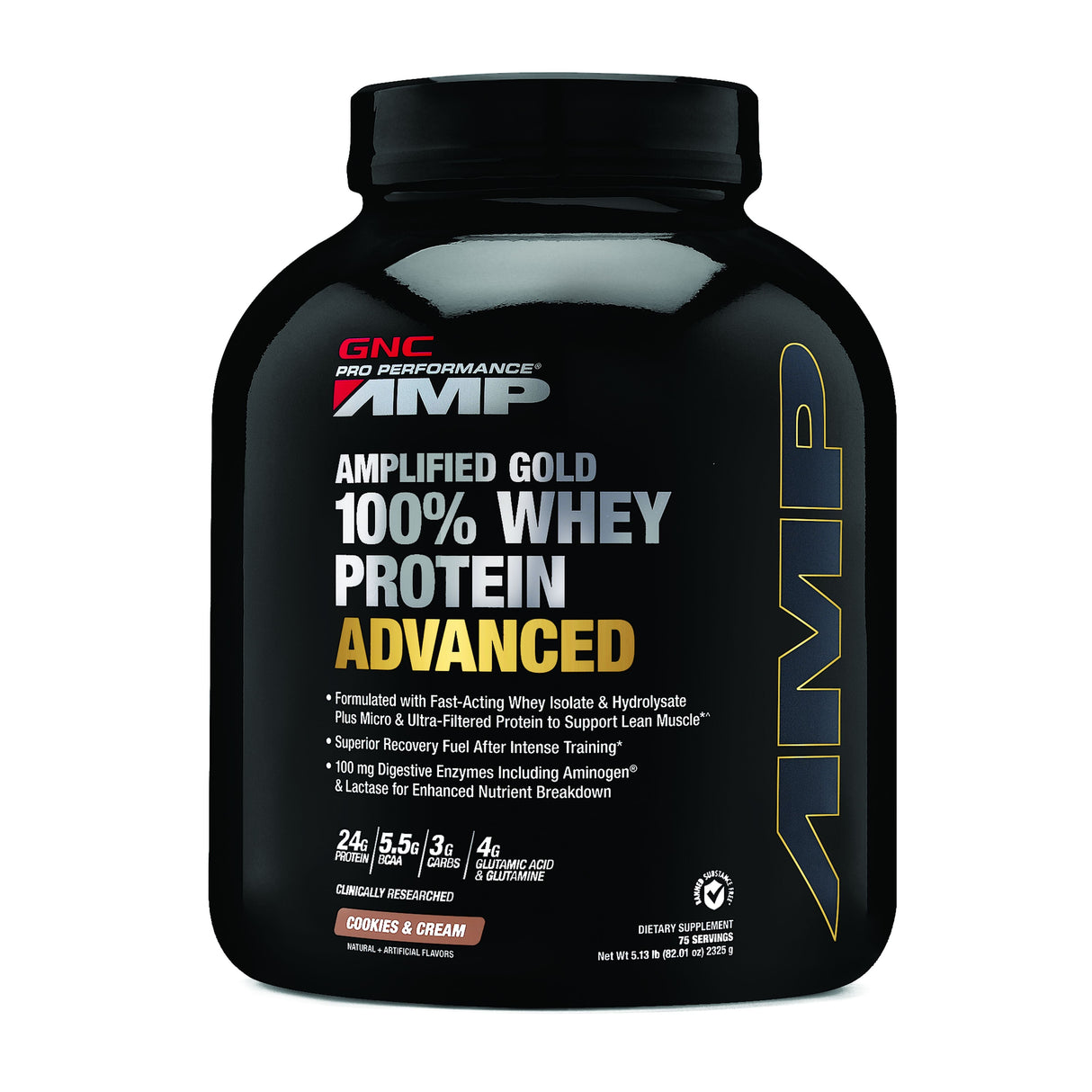 GNC PRO PERFORMANCE AMP GOLD SERIES 100% WHEY PROTEIN ADVANCED - COOKIES & CREAM - welzo