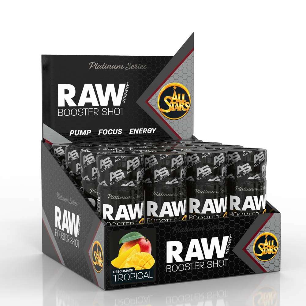 All Stars Raw Booster Shots, Tropical, Box of 12 - All Stars