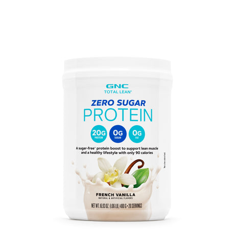 GNC Total Lean Zero Sugar Protein Drink - French Vanilla - 20 Svg - welzo