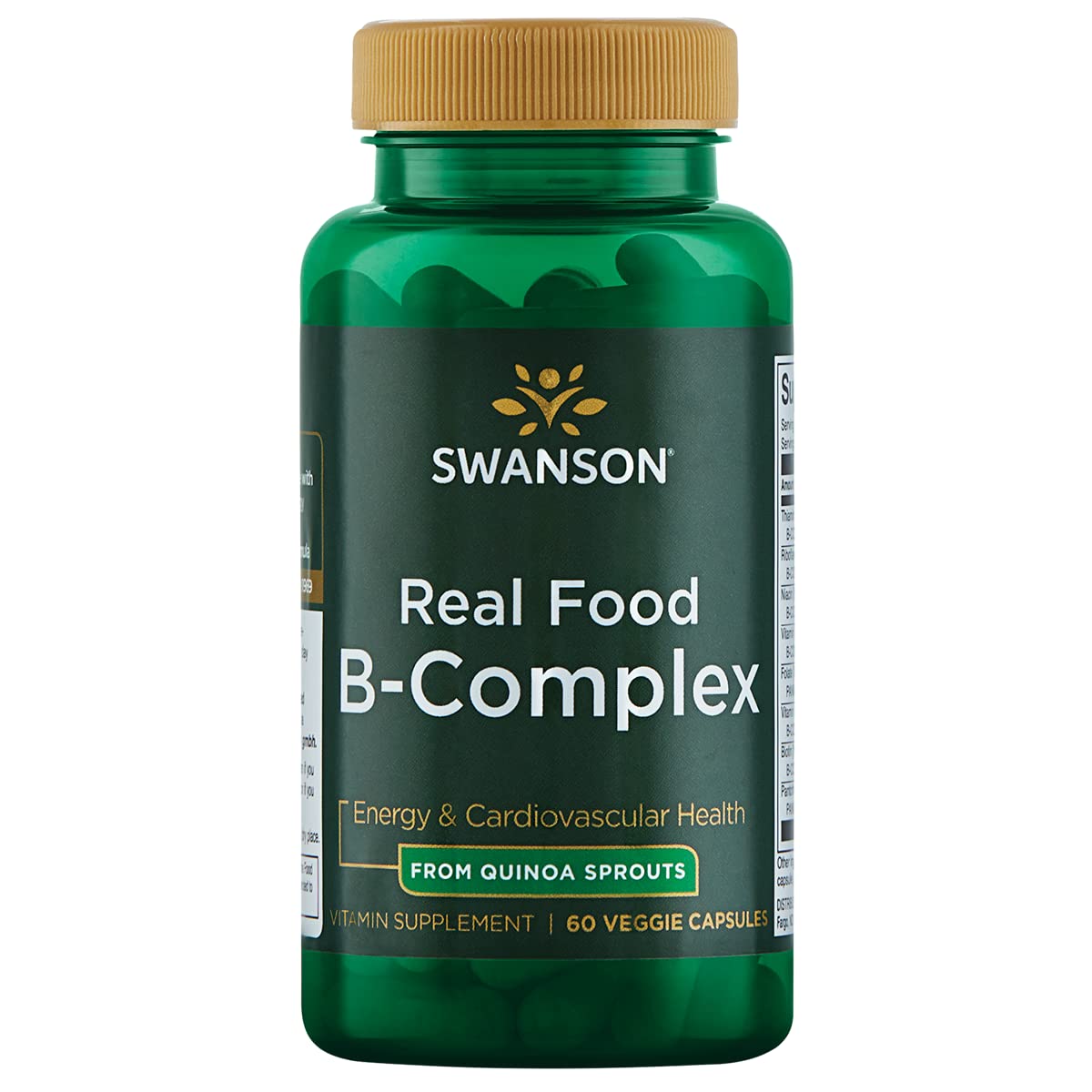 Swanson Real Food B-Complex, 60 Veggie Capsules - Swanson