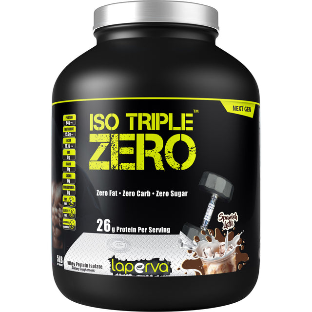 Laperva Iso Triple Zero Next Generation Whey Protein, Spanish Latte, 5 LB - Laperva