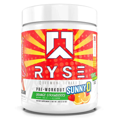 RYSE Element Pre Workout, Sunny D Strawberry Orange, 25 - RYSE