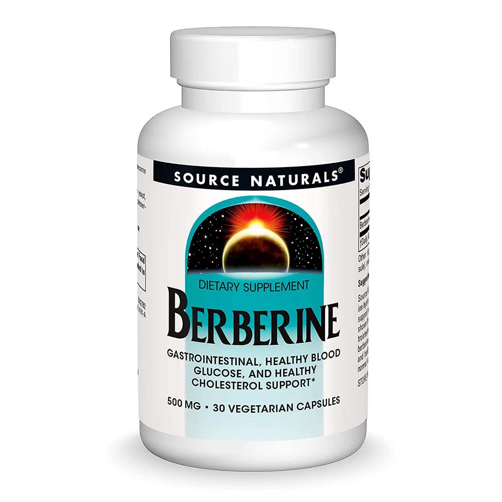 Berberine, 500 mg, 30 Veggie Capsules, Source Naturals - Source Naturals