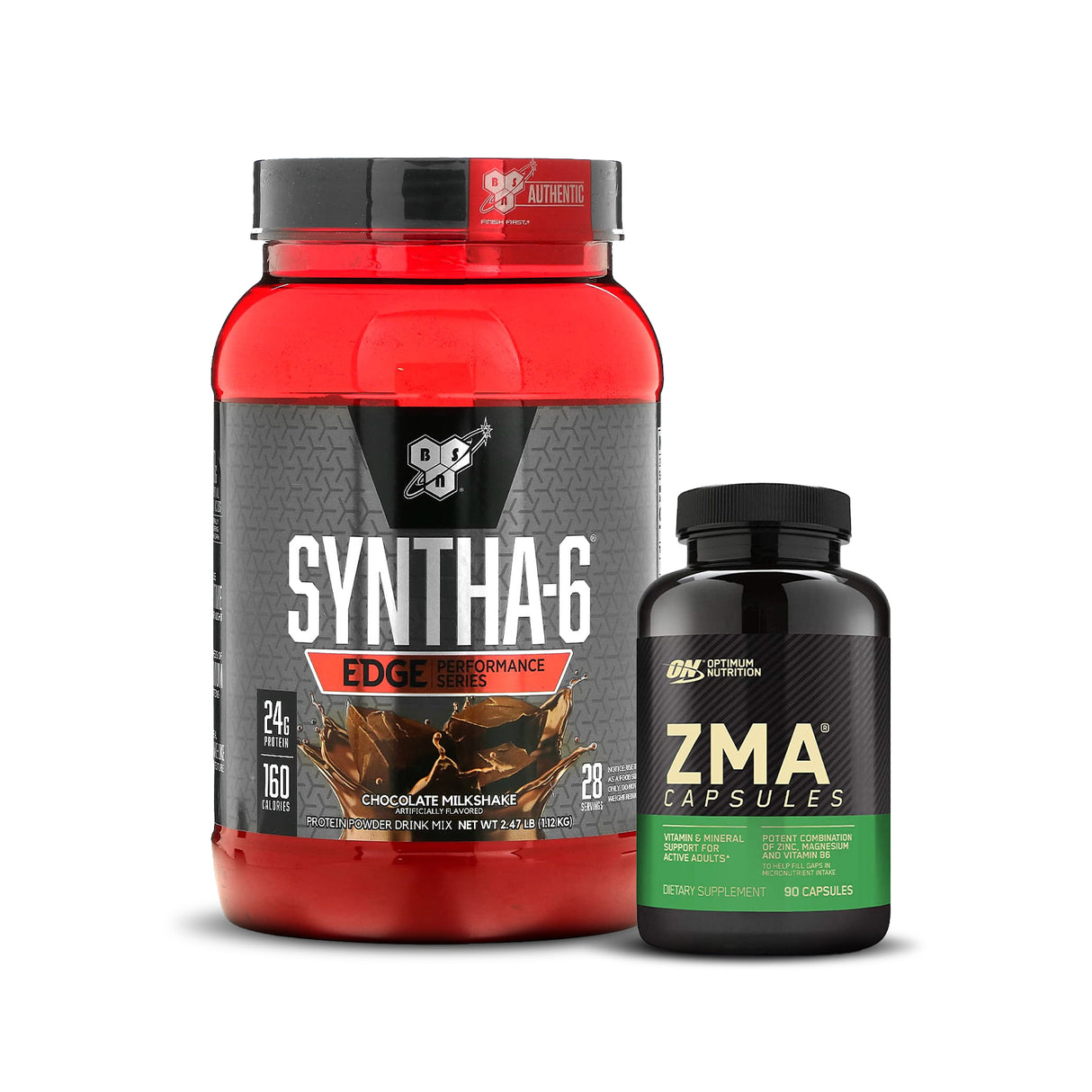 BSN Syntha-6 Edge Performance Series, Chocolate Milkshake + ZMA, 2.47 LB - BSN