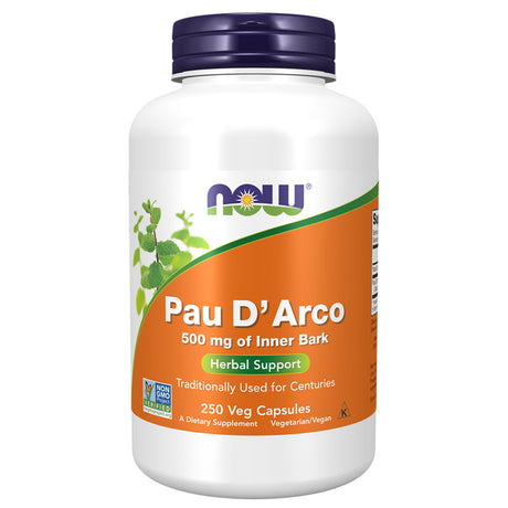 Now Pau D'Arco, 500 mg, 250 Veggie Capsules - Now