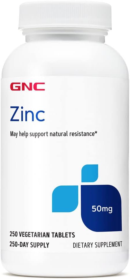 GNC Zinc 50mg - Supports Natural Resistance in Immune System - welzo