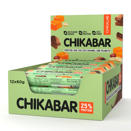 Chickabar Protein Bar, Peanut & Caramel, Chikalab, 1 Bar - CHIKALAB