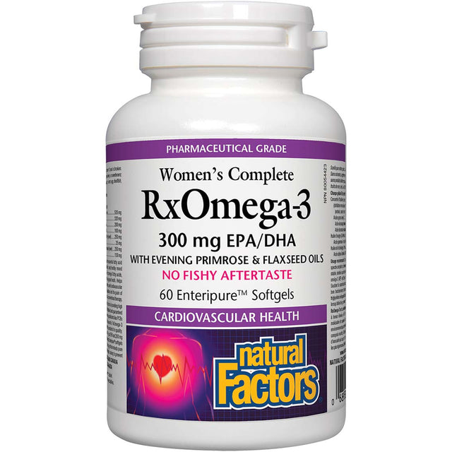 Natural Factors Women's Complete Rx Omega-3, 300 mg, 60 Softgels - Natural Factors