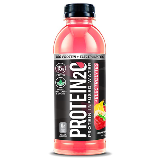 Protein2o Protein Infused Water Plus Electrolytes, Strawberry Banana, 500 ML - Protein2o