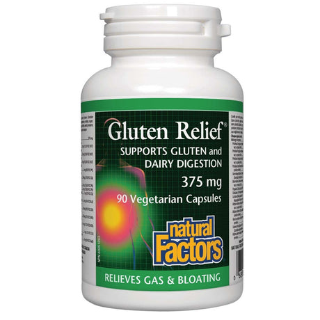 Natural Factors Gluten Relief, 375 mg, 90 Veggie Capsules - Natural Factors