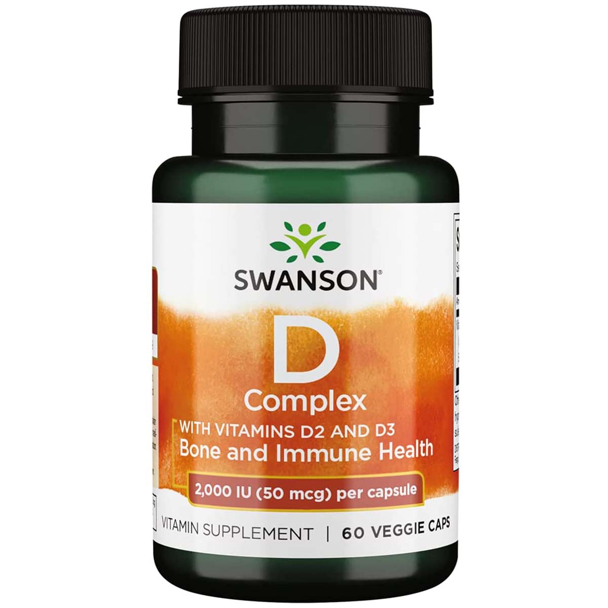 Swanson Vitamin D Complex, 2000 IU (50 mcg), 60 Veggie Capsules - Swanson