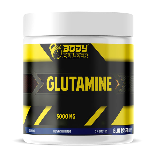 Body Builder Glutamine, Blue Raspberry, 50 - Body Builder