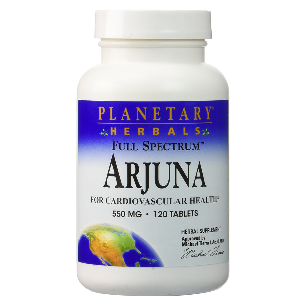 Herbals Planetary Arjuna Full Spectrum, 500 mg, 120 Tablets - Planetary Herbals