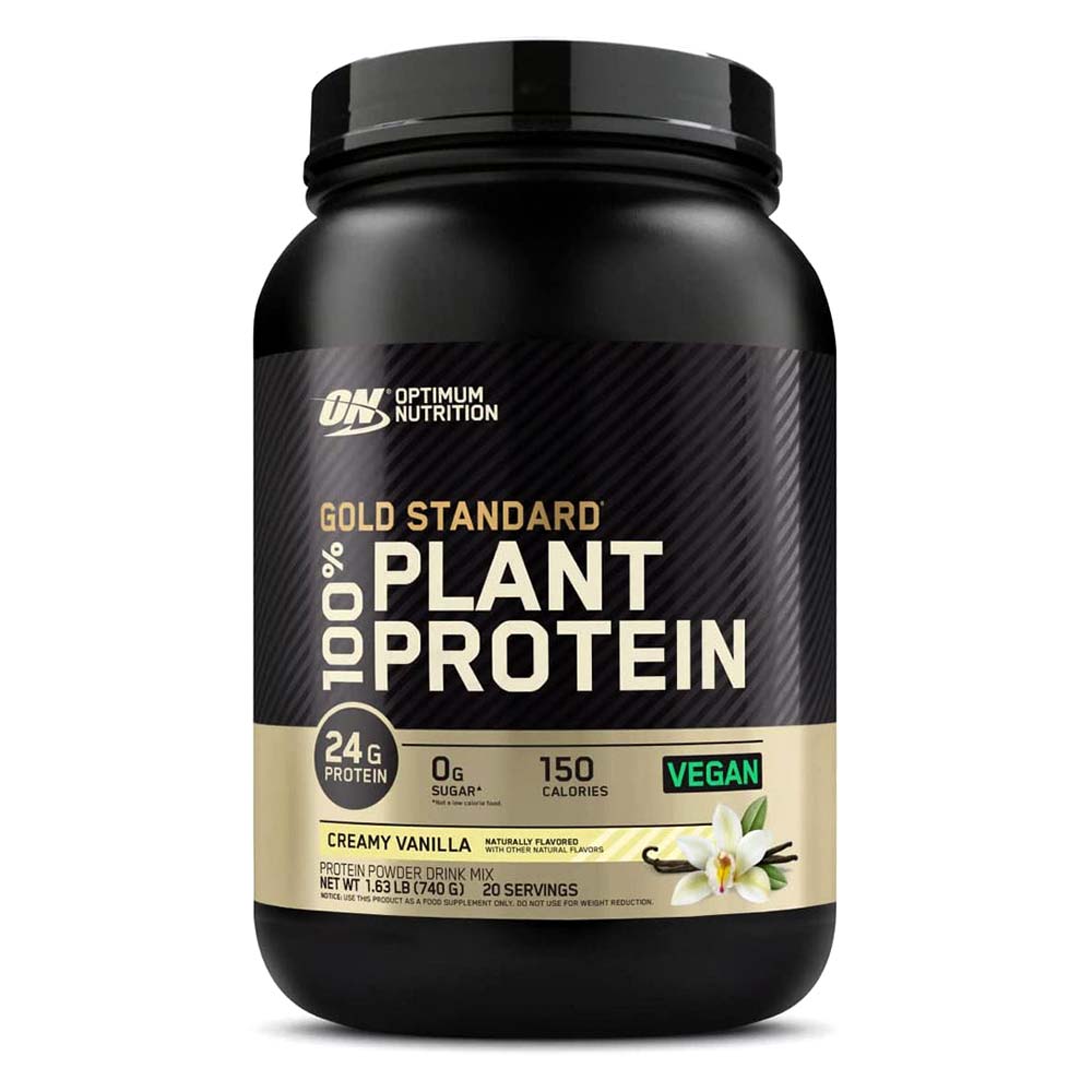 Optimum Nutrition Gold Standard 100% Plant Protein, Creamy Vanilla, 1.63 LB - Optimum Nutrition