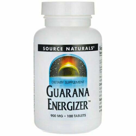 Source Naturals Guarana Energizer, 900 mg, 100 Tablets - Source Naturals