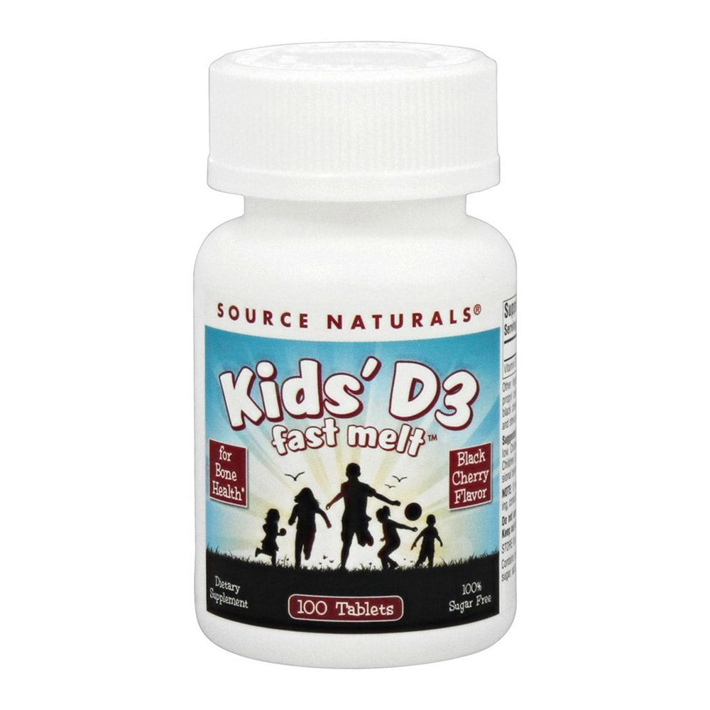 Kids Vitamin D3 Fast Melt, 400 IU, 100 Tablets - Source Naturals - Source Naturals