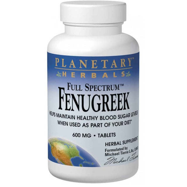 Planetary Herbals Fenugreek, 600 mg, 60 Tablets - Planetary Herbals