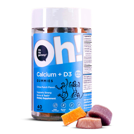 Oh My Oh! Calcium With D3, Citrus Punch, 40 Gummies - Oh My Oh