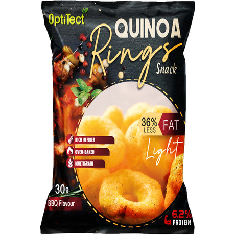 Optitect Quinoa Rings Snack, Barbecue, 30 Gm - Optitect