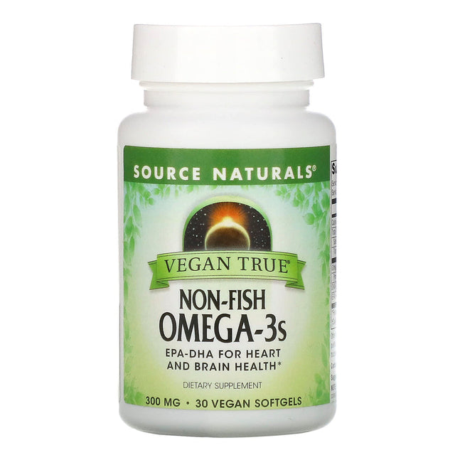 Source Naturals Vegan True Omega 3 Non-Fish, 30 Softgels - Source Naturals