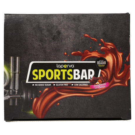 Laperva Sports Bar, Dark Chocolate and Gianduja, 42 Gm, Box of 9 Bars - Laperva