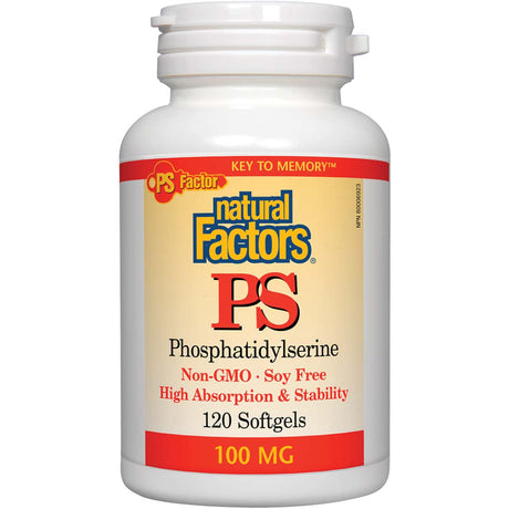 Natural Factors Phosphatidylserine PS, 100 mg, 120 Softgels - Natural Factors