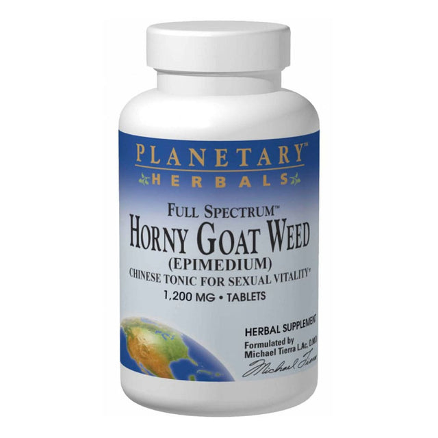 Planetary Herbals Full Spectrum Horny Goat Weed, 1200 mg, 30 Tablets - Planetary Herbals