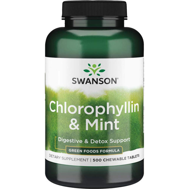 Swanson Chlorophyllin and Mint, 500 Chewable Tablets - Swanson