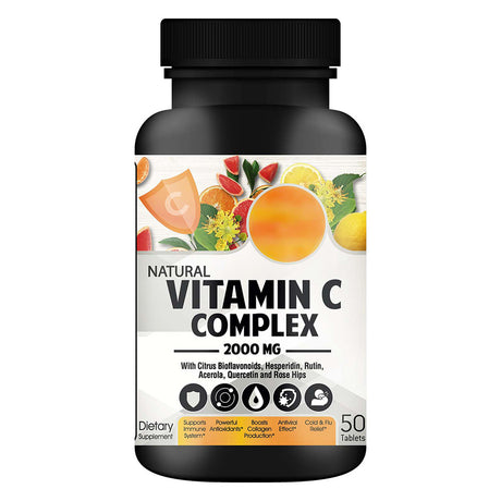 Vitamin C Complex, Natural, 2000 mg, 50 Tablets - Laperva