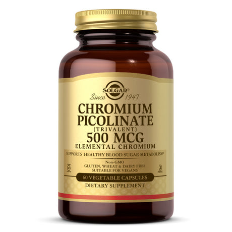 Solgar Chromium Picolinate, 500 mcg, Vegetable Capsules, 60 - Solgar