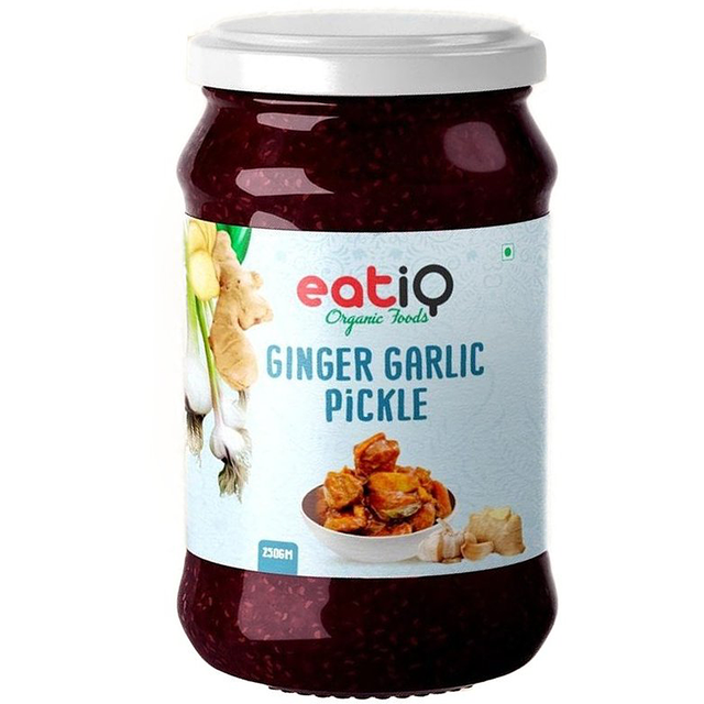 Organic Eatiq Foods Ginger Garlic Pickle, 200 Gm - Eatiq Organic Food