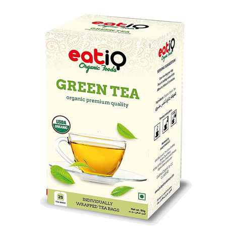 Green Tea, 25 Bags (EatiQ Organic Foods) - Eatiq Organic Food