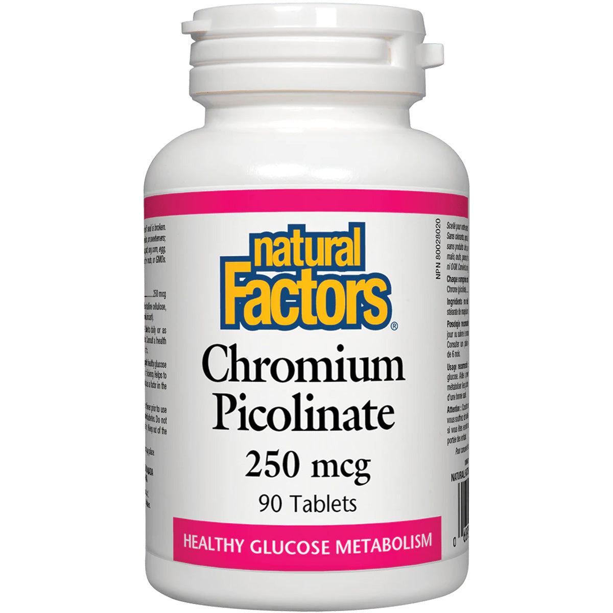 Natural Factors Chromium Picolinate, 250 mcg, 90 Tablets - Natural Factors