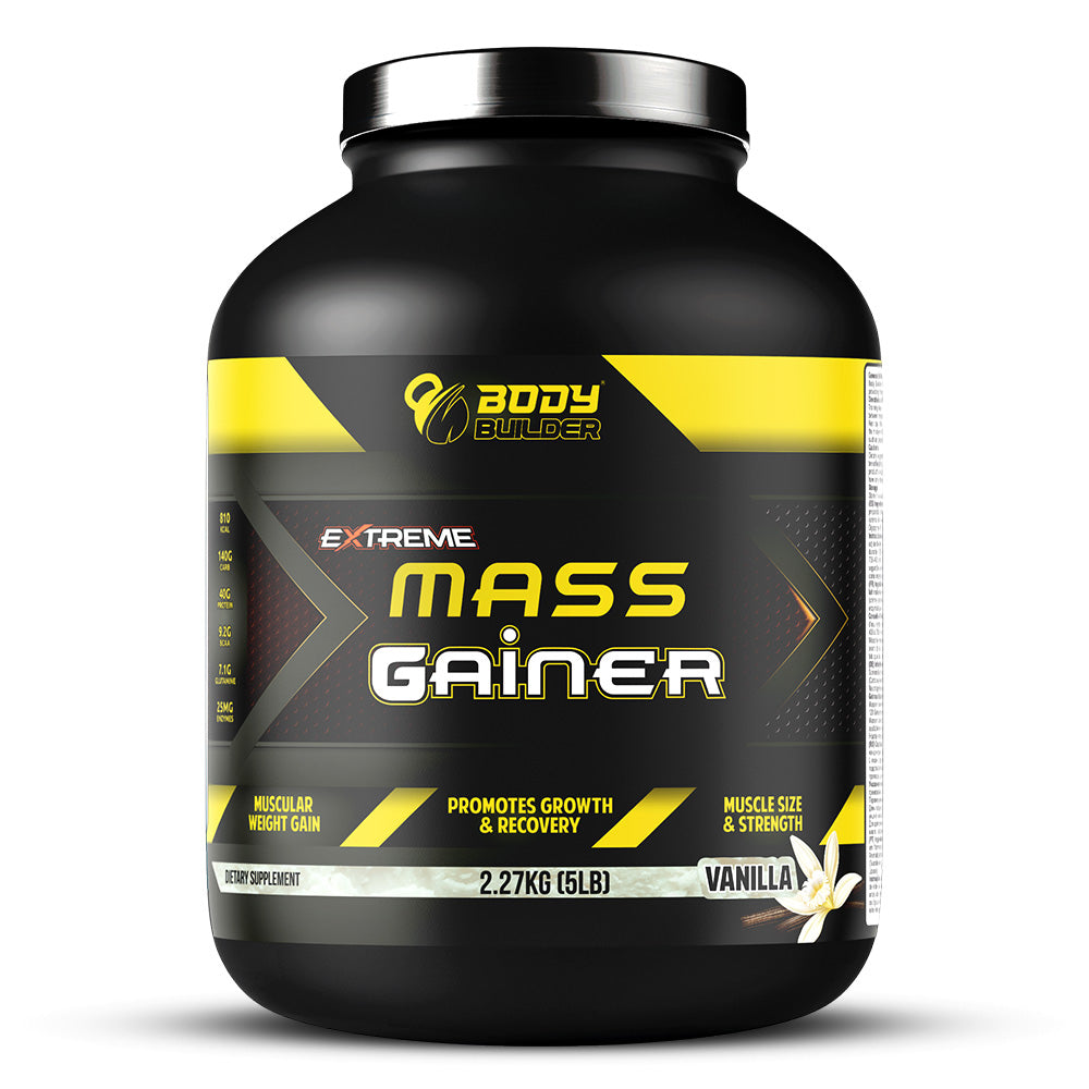 Extreme Mass Gainer Body Builder, Vanilla, 5 LB - Body Builder