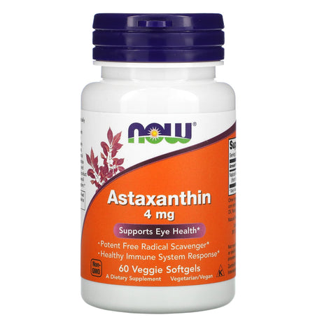 Astaxanthin, 4 mg, 60 Veggie Softgels (Now) - Now