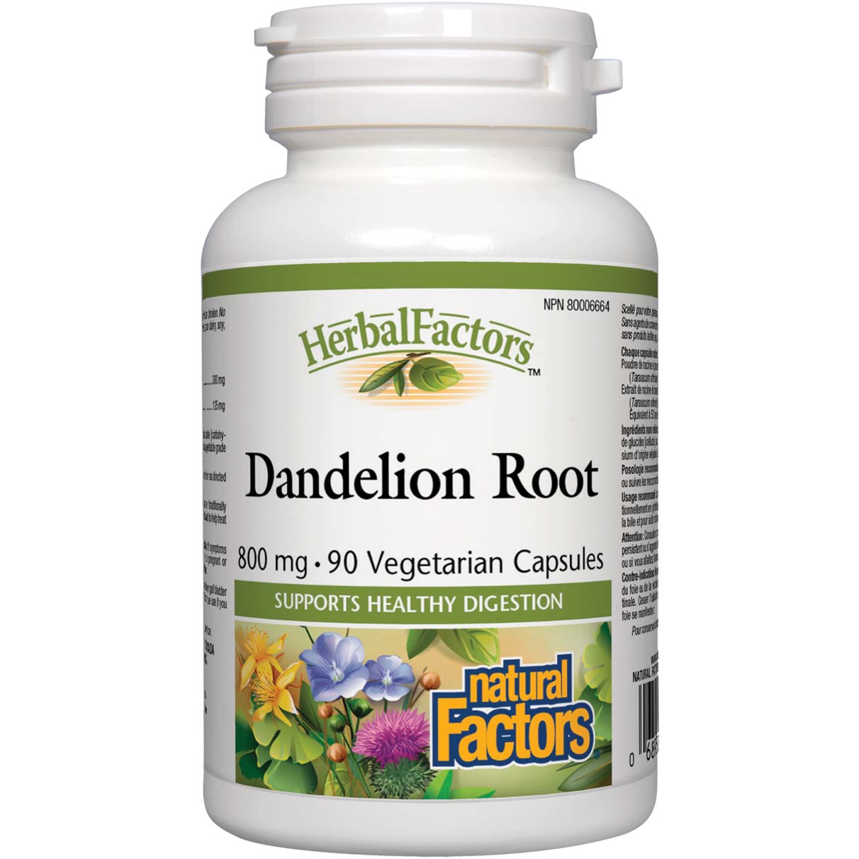 Natural Factors Dandelion Root, 800 mg, 90 Veggie Capsules - Natural Factors