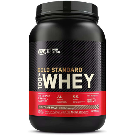 Optimum Nutrition Gold Standard 100% Whey Protein, 2 LB, Chocolate Malt - Optimum Nutrition