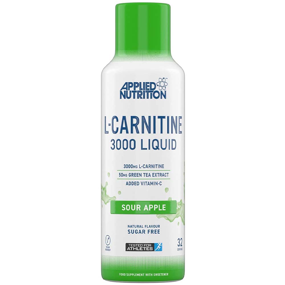 L-Carnitine Liquid, 3000 mg, Sour Apple, Applied Nutrition - Applied Nutrition