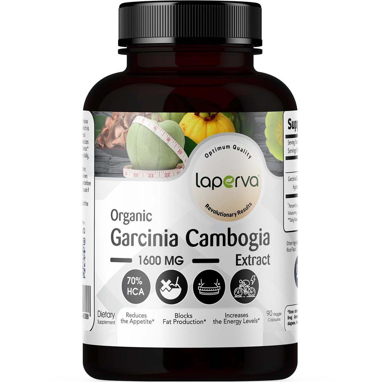 Laperva Garcinia Cambogia, 90 Veggie Capsules, 1600 mg - Laperva