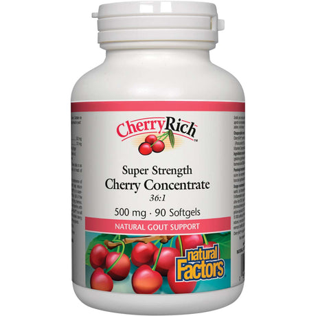 Super Strength Cherry Concentrate, 500 mg, 90 Softgels - Natural Factors - Natural Factors