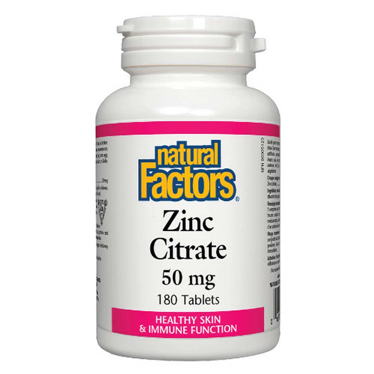 Natural Factors Zinc Citrate, 50 mg, 180 Tablets - Natural Factors