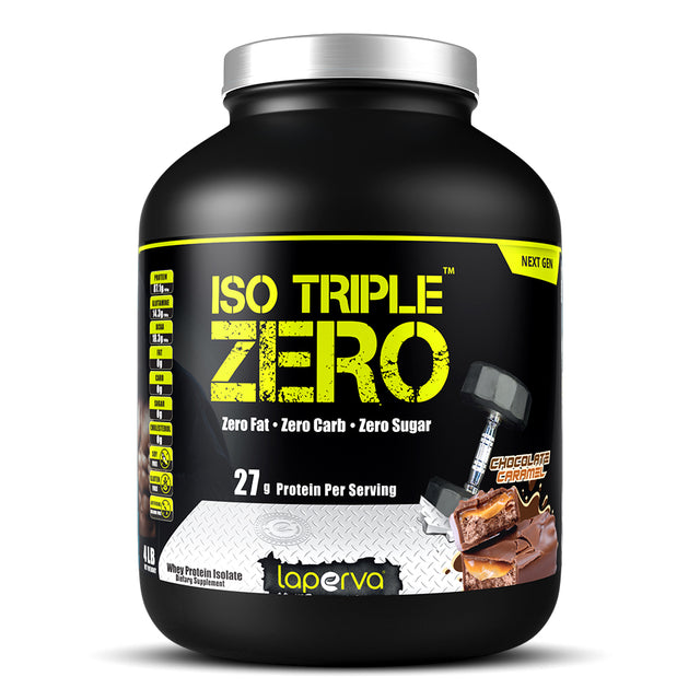 Laperva Iso Triple Zero Next Generation Whey Protein, Chocolate Caramel, 4 LB - Laperva