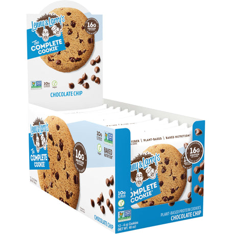 Box of 12 Pieces, Lenny & Larry’s Complete Cookies, Chocolate Chip - Lenny & Larry’s