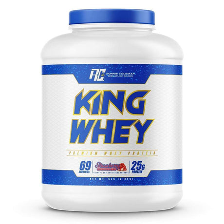 Ronny Coleman King Whey Protein, Strawberry Milkshake, 5 LB - Ronnie Coleman