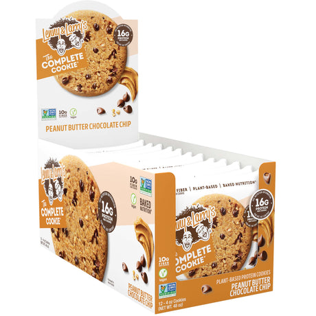 Box of 12 Pieces, Lenny & Larry’s Complete Cookies, Peanut Butter Choco Chip - Lenny & Larry’s